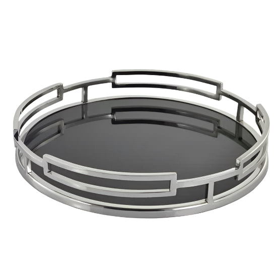 Silver Geometric Tray