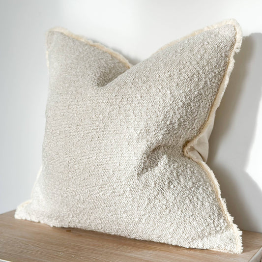 Cream Boucle Cushion