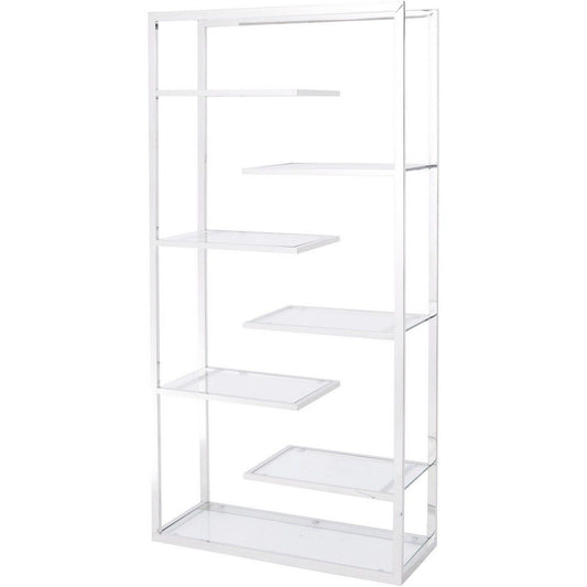 Stainless Steel Floating Style Glass Six Shelf Shelf Display Unit Photo 1