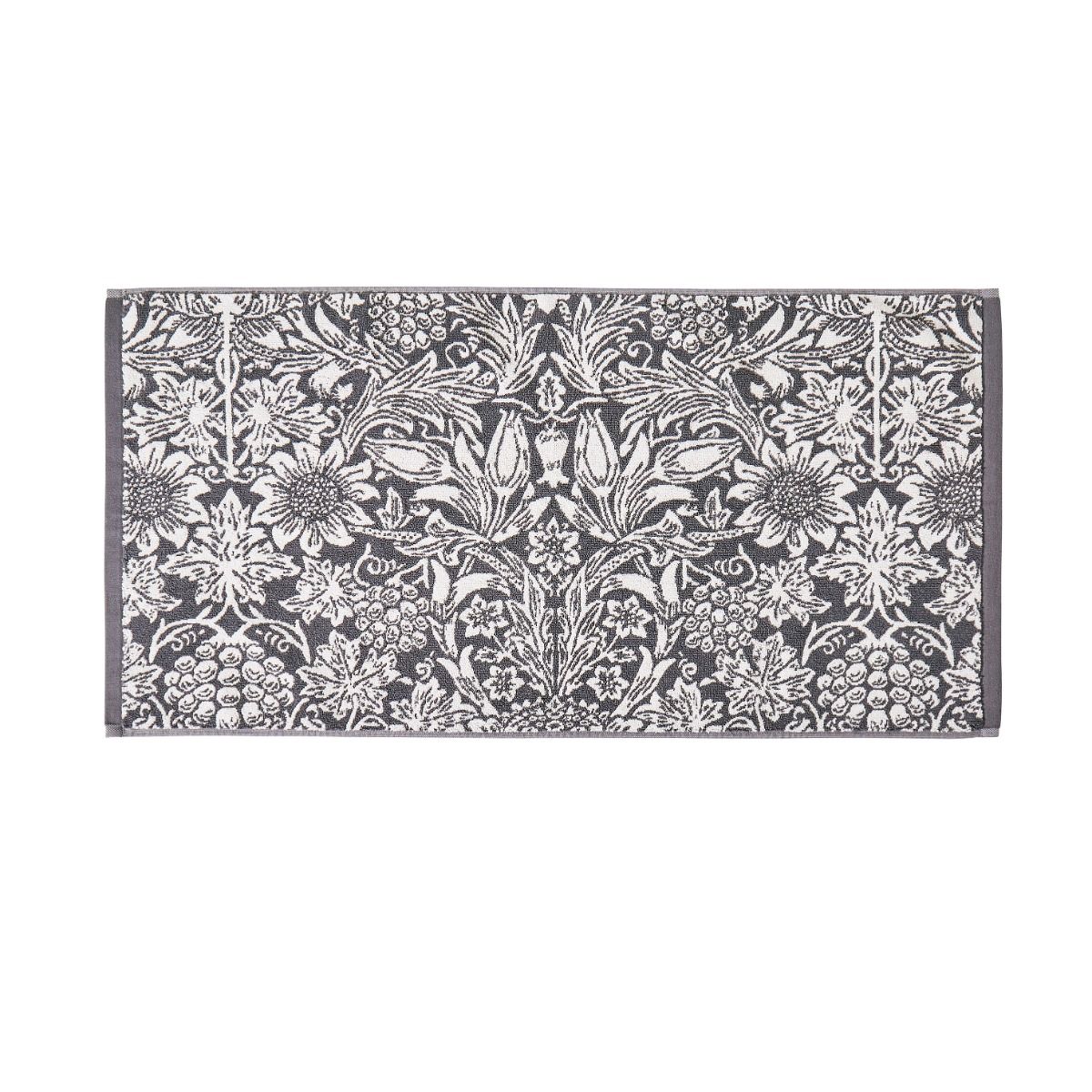 William Morris Slate and White Sunflower Bath Mat