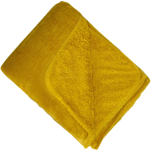 Super Soft Fleece Lined Luxury Throw (Various Colours)