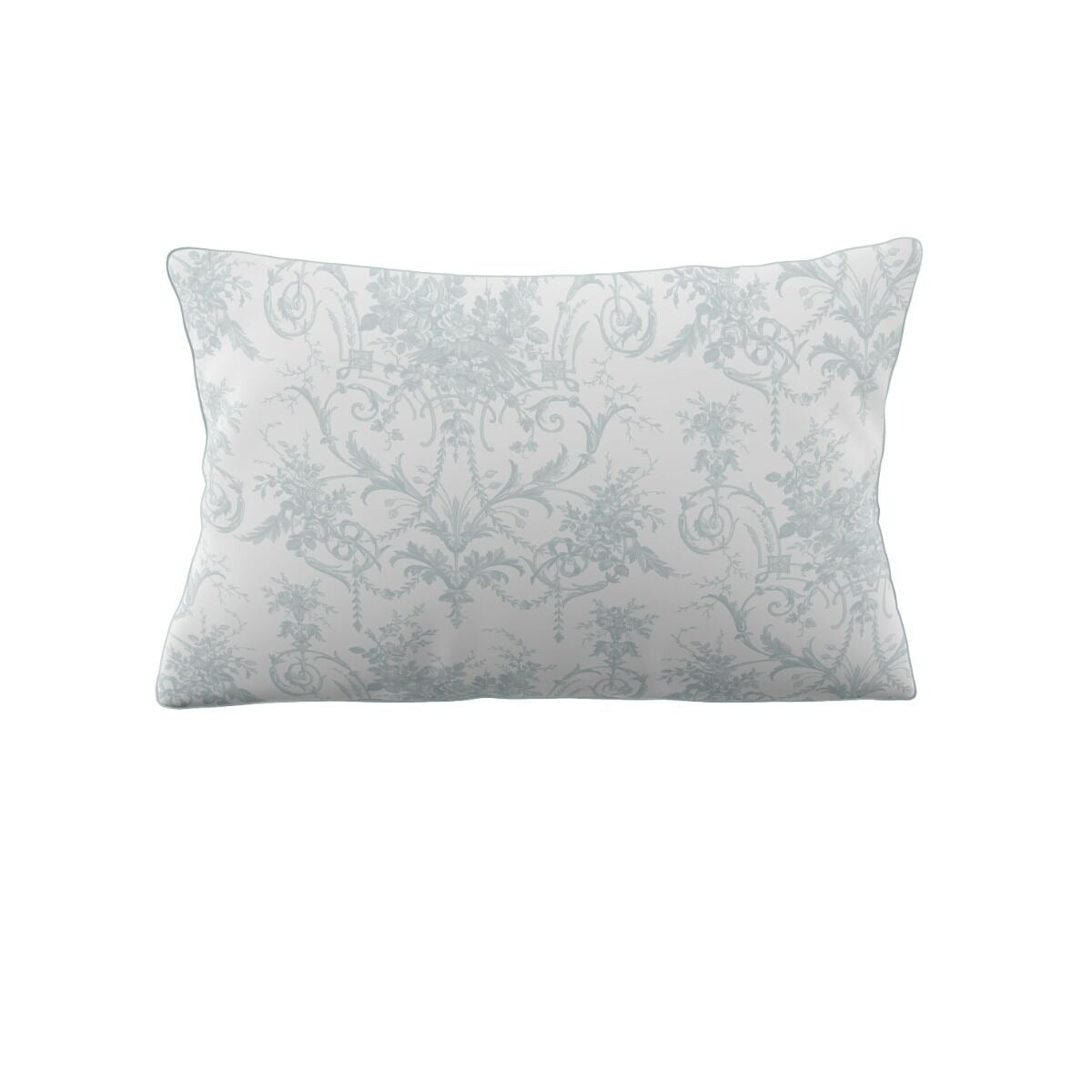 Decorative pillow with a subtle pattern on a white background