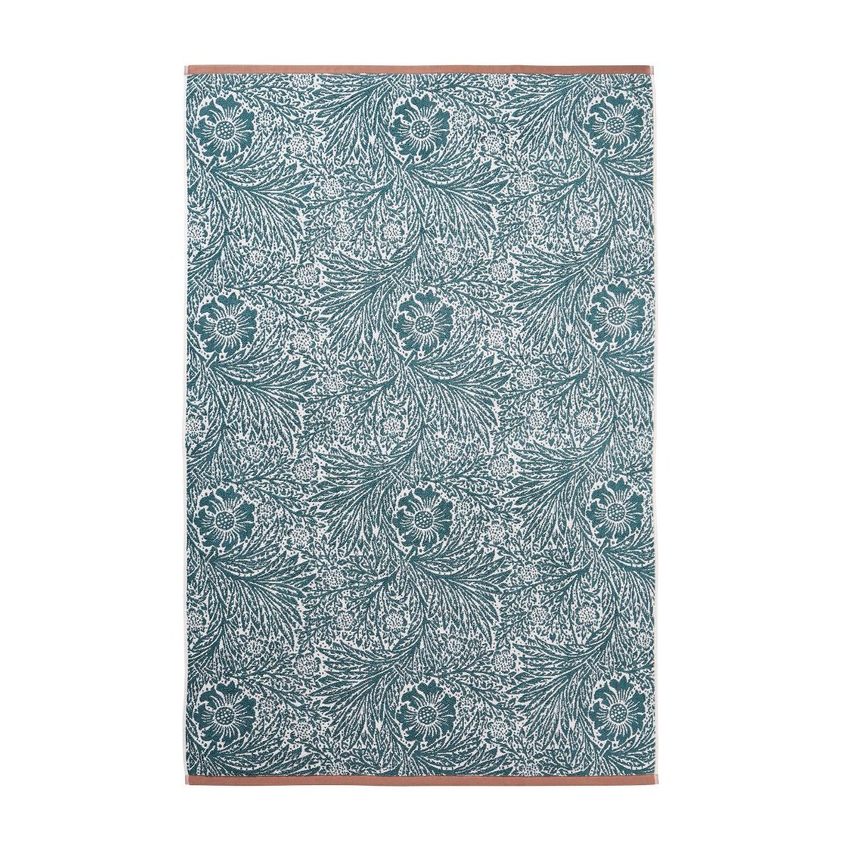 William Morris Turquoise Blue Marigold Bath Sheet