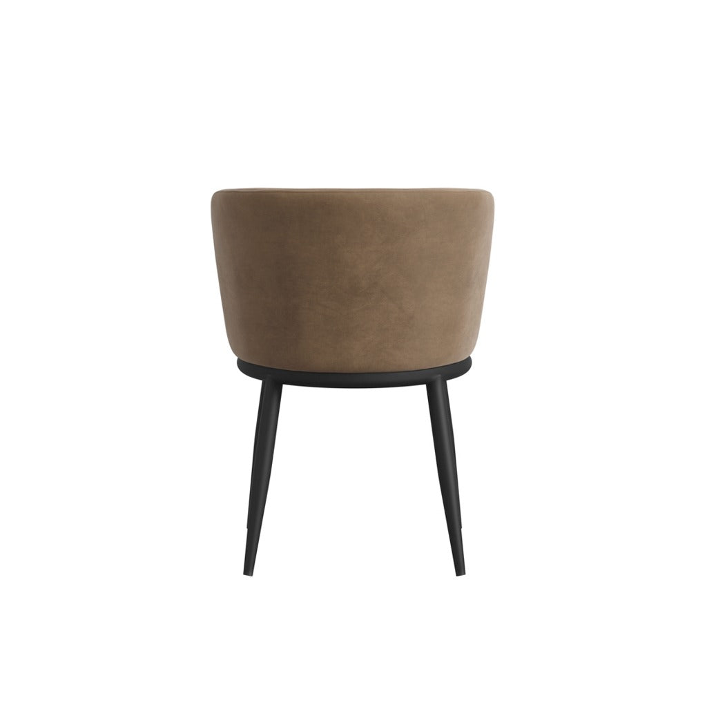 Beige Velvet Dining Chair