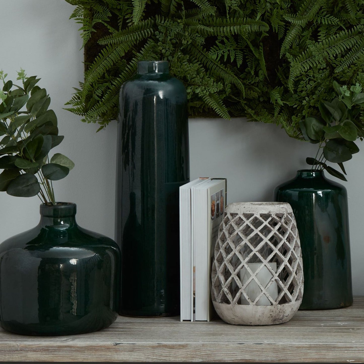 Vintage Look Green Flower Vase