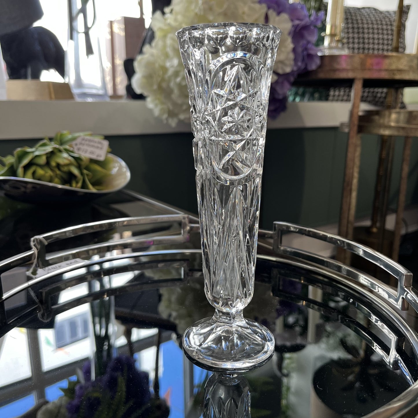 Vintage West German Crystal Vase