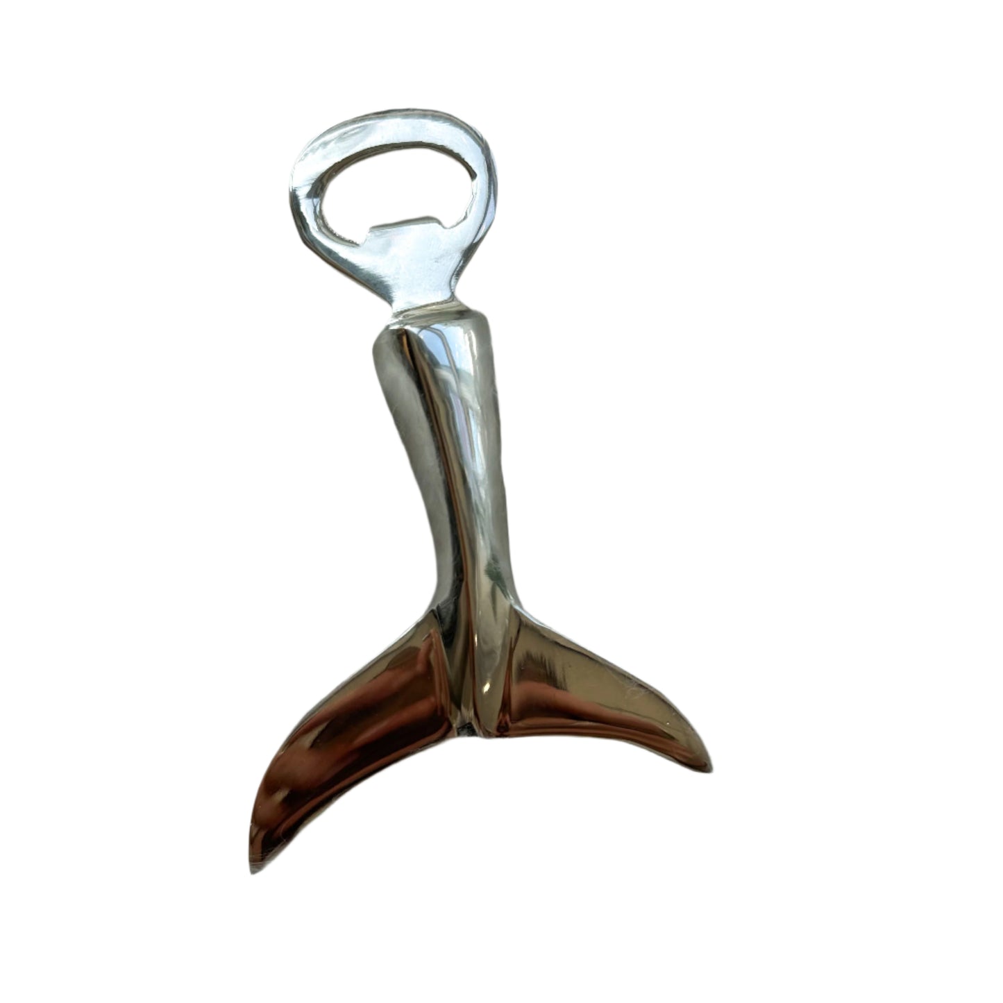Silver Whale Tail Bottle Opener