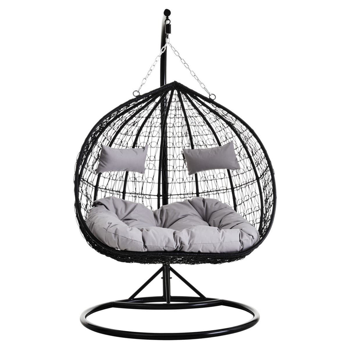 Bali Black Rattan Hanging Chair