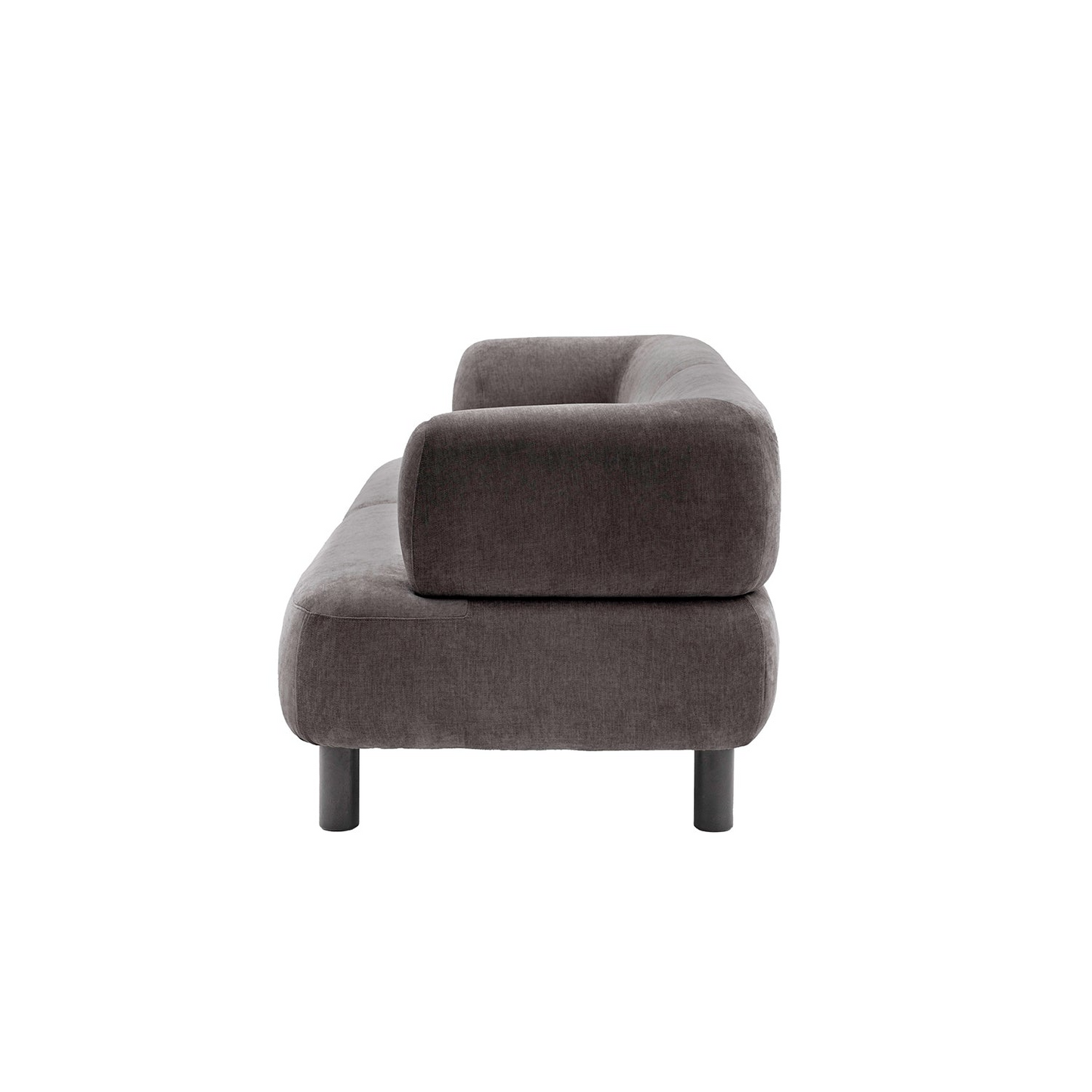 Gray sofa on a white background