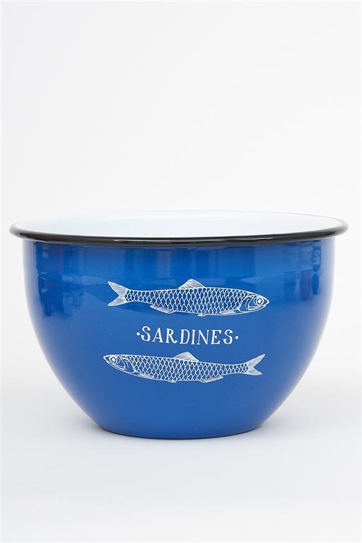 Blue Enamel Sardine Bowl