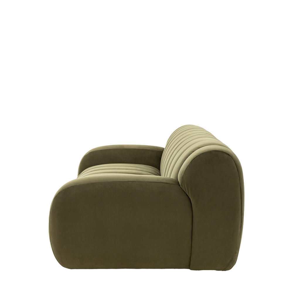 green sofa on a white background