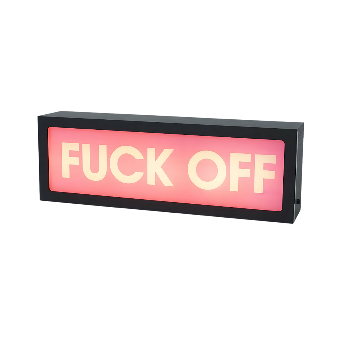 'F*ck Off' LED Lightbox - Black or Pink
