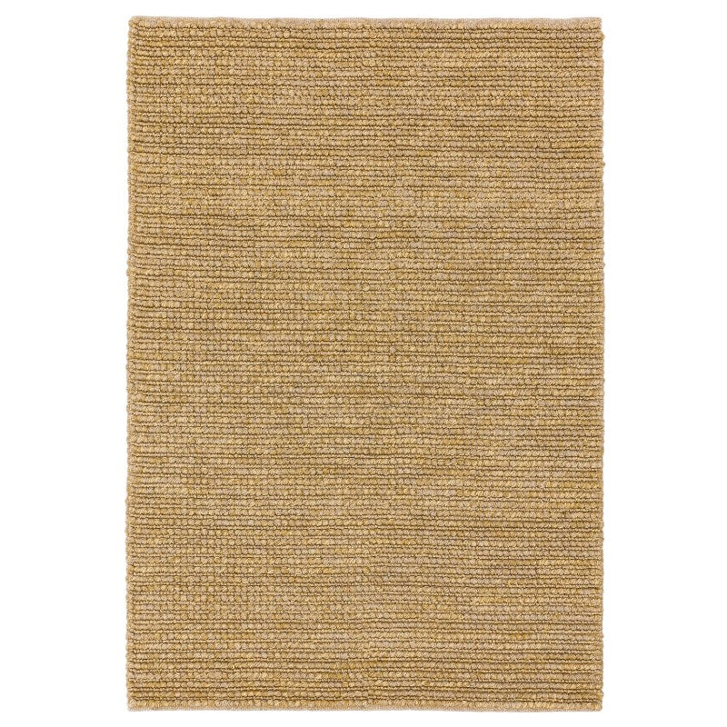 Beige woven rug on a white background