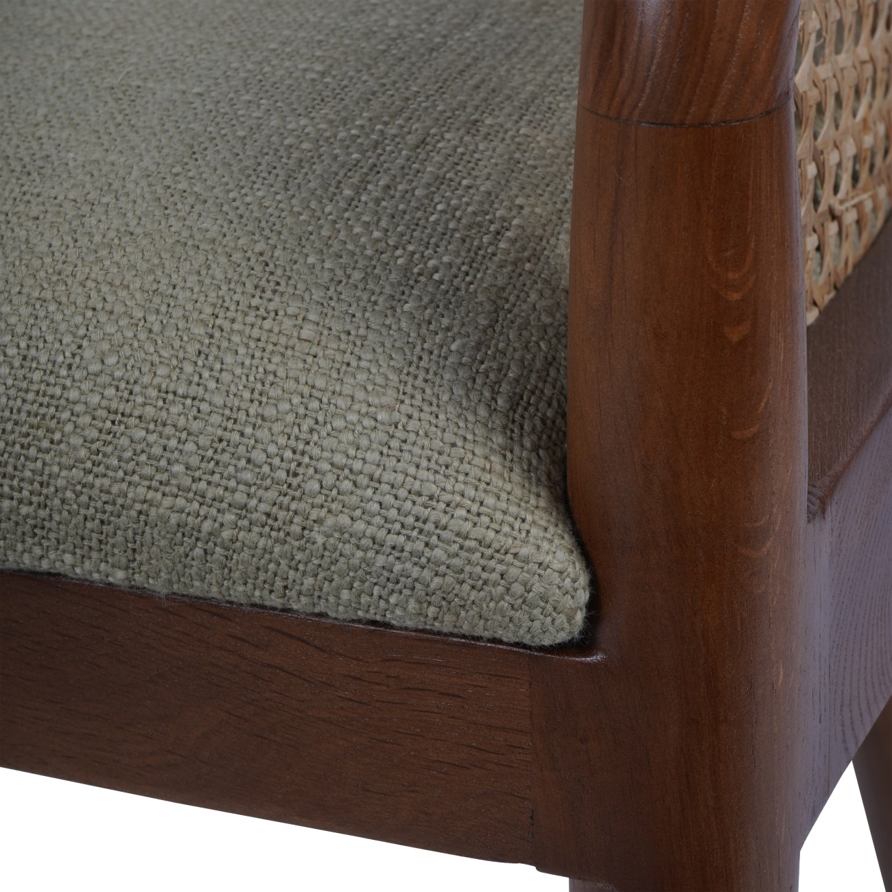 Carmela Oak Cane Armchair
