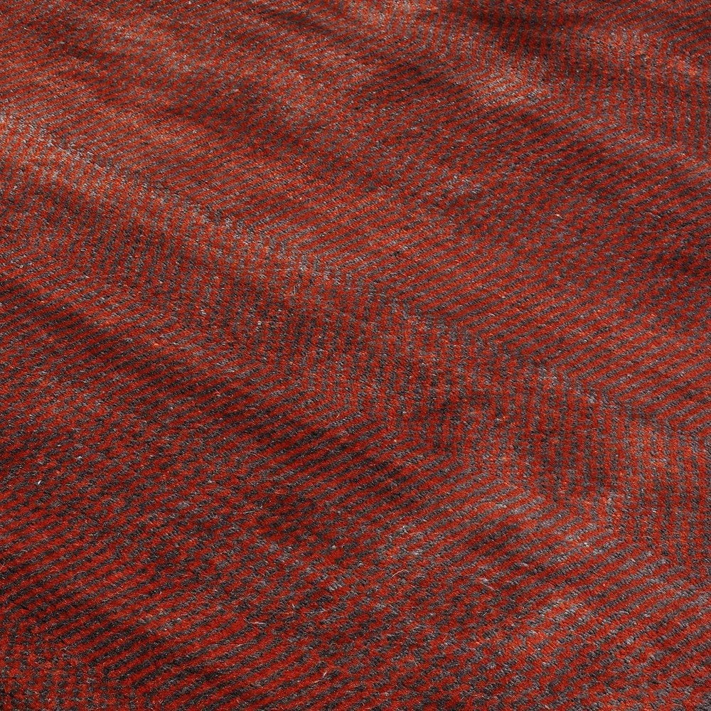 Close-up of a textured red rug