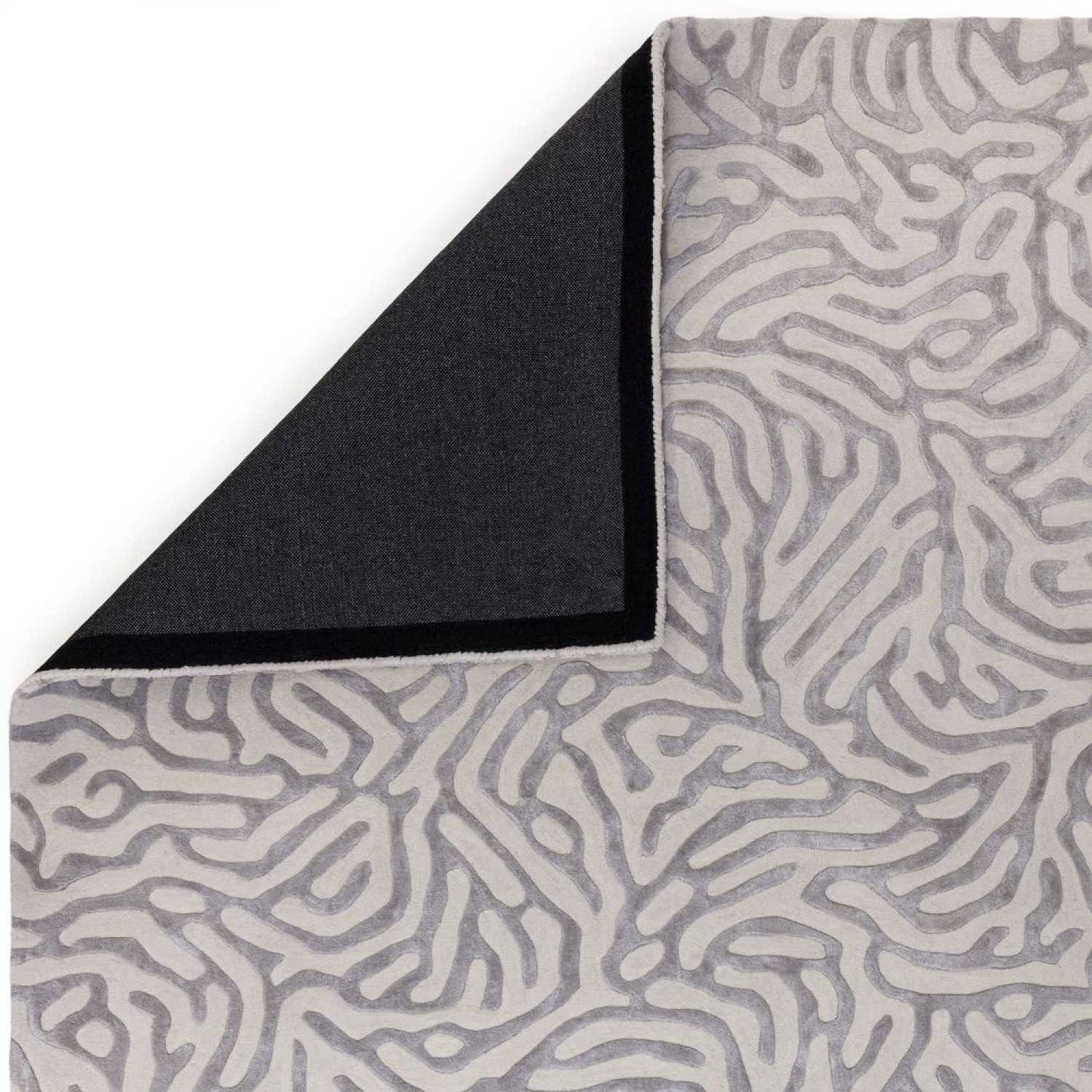 Textured fabric with wavy pattern on a white background