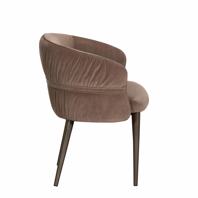 Brown armchair on a white background