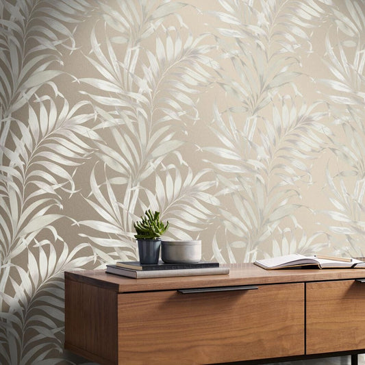 Nude Gold Leaf Wallpaper