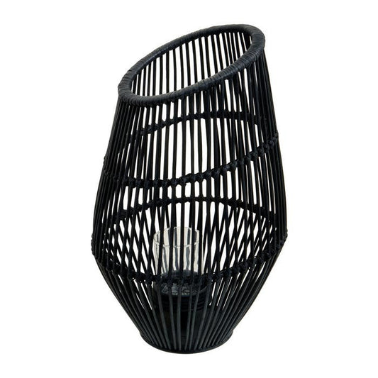 Black Rattan Lantern