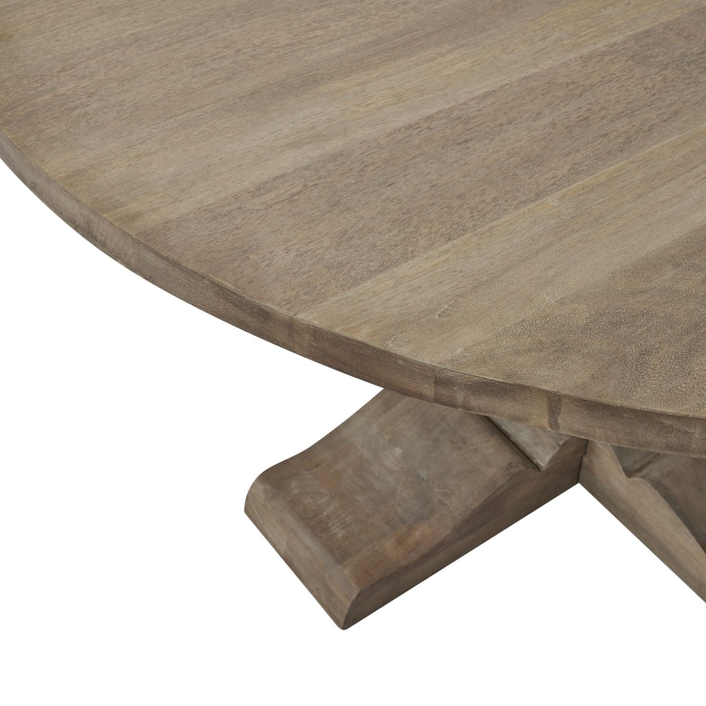 French Mango Wood Round Dining Table