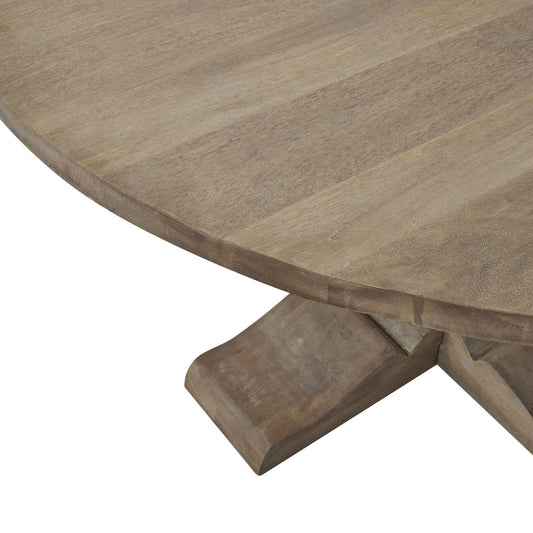 French Mango Wood Round Dining Table