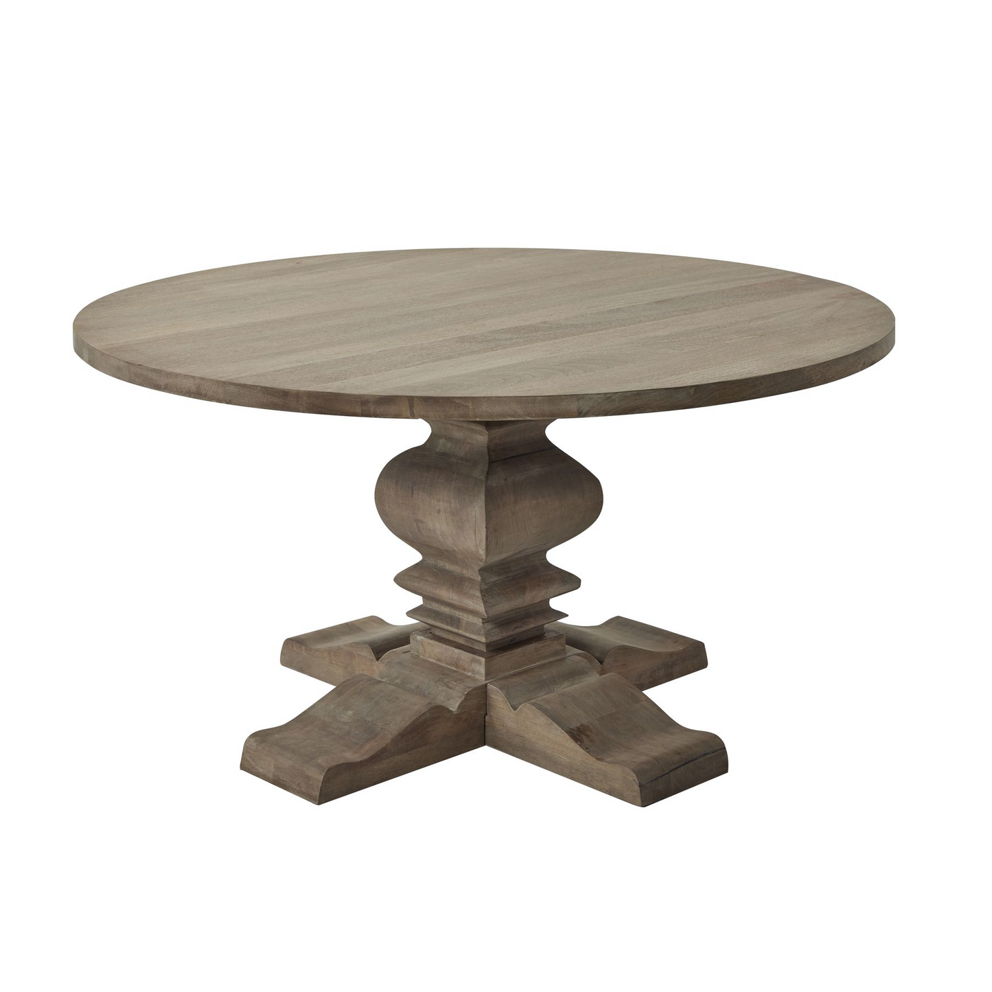 French Mango Wood Round Dining Table