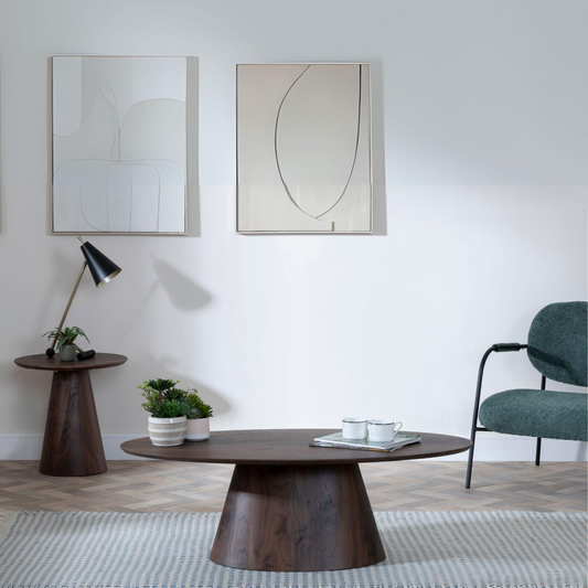 Walnut Oval Coffee Table