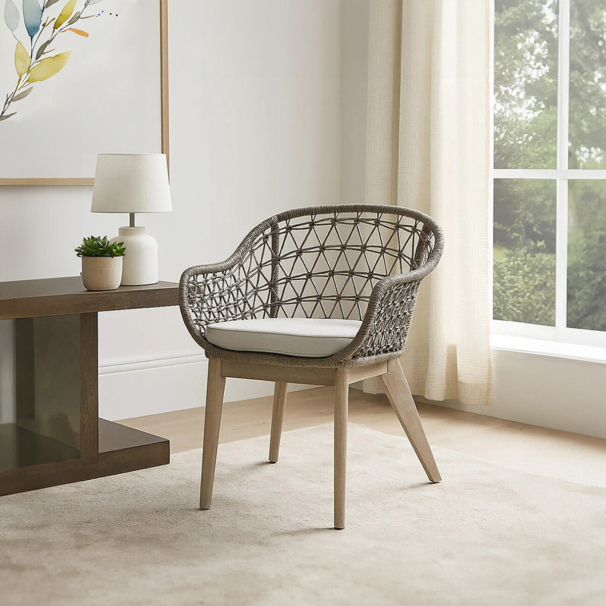 Amalfi Fabric and Rope Chair