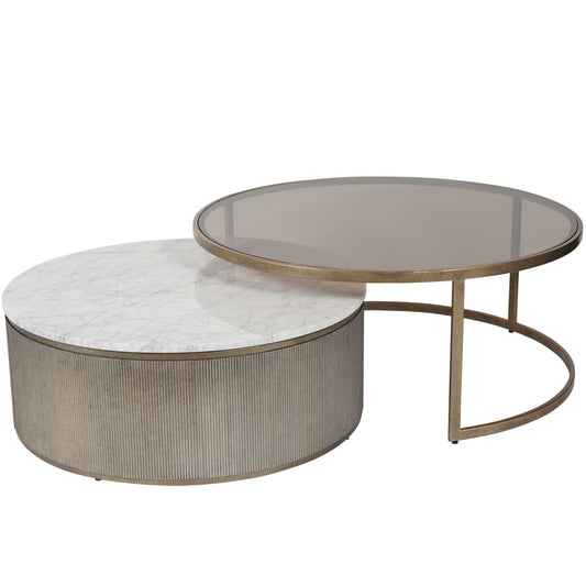 Gold Marble Set of 2 Nesting Tables