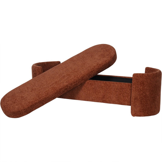Boucle Sofa Storage Bench - Available in Cream and Terracotta