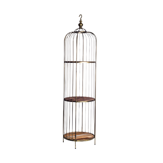 Antique Style Bird Cage Shelf Unit