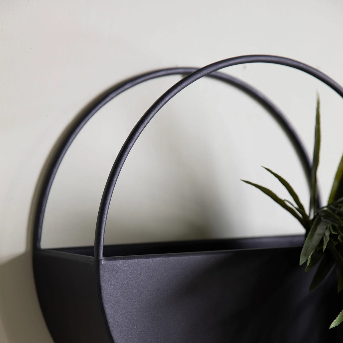 Black Metal Wall Planters Set of 2