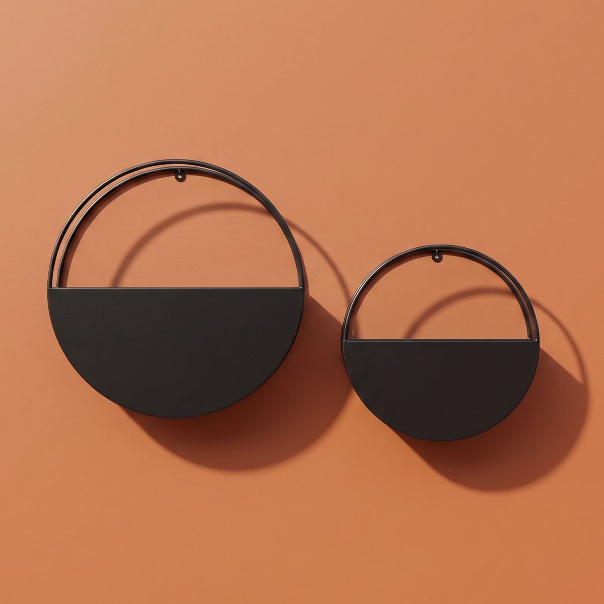 Black Metal Wall Planters Set of 2