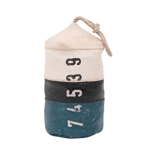 Blue and White Buoy Door Stop