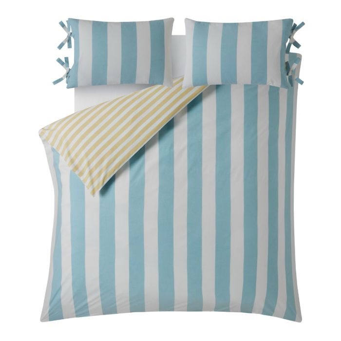 Blue and White Stripe Bed Linen