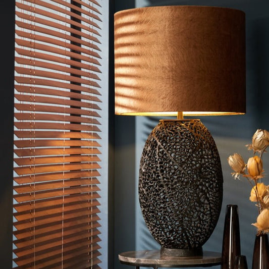 Brown Textured Lampshade
