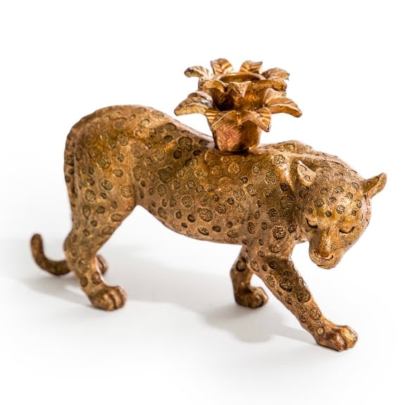 Cheetah Gold Candle Holder