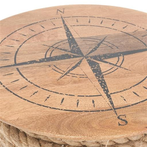 Compass Wood Side Table