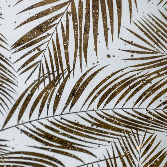 Dark Bronze Palm Leaf Serving Trays