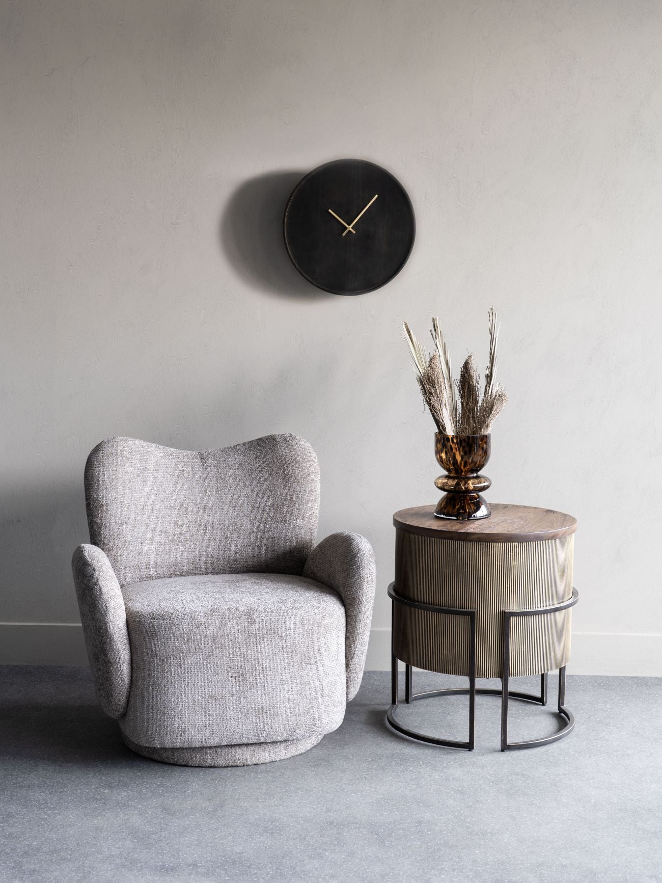 Dark Mango Wood Wall Clock