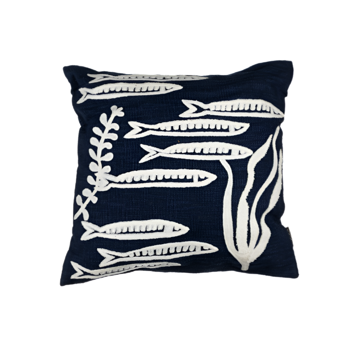Deep Blue Sardine Cushion