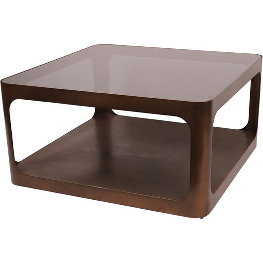 Smoked Copper Metal Coffee Table