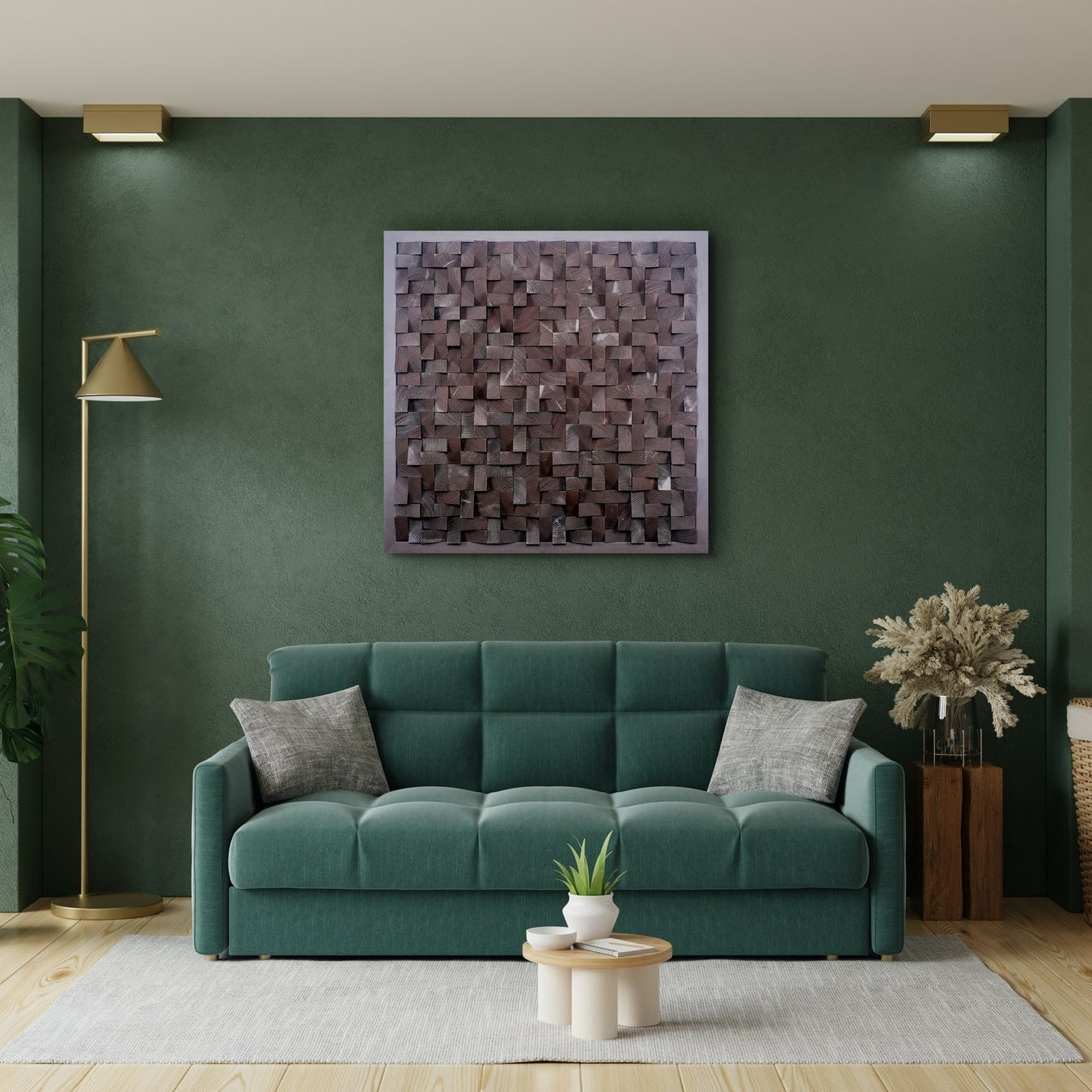 Diamond Cube Wood Wall Art