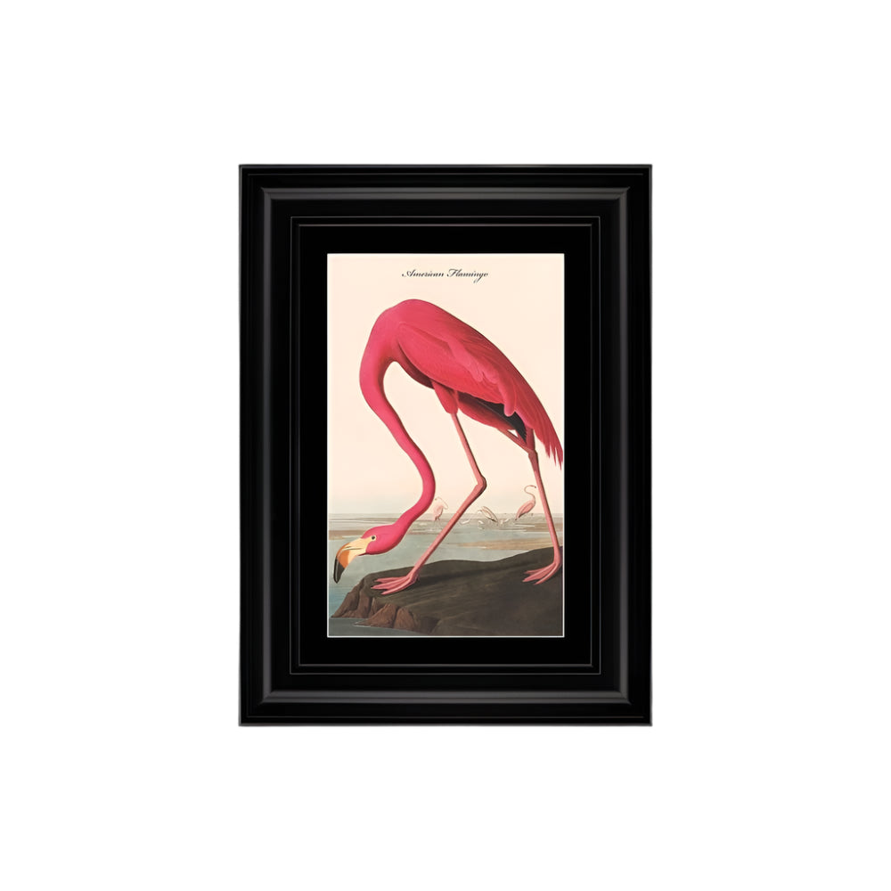 Framed Velvet Flamingo Wall Art