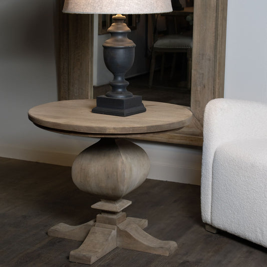 French Mango Wood Side Table