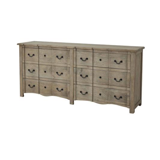 French Mango Wood 6 Drawer Chest