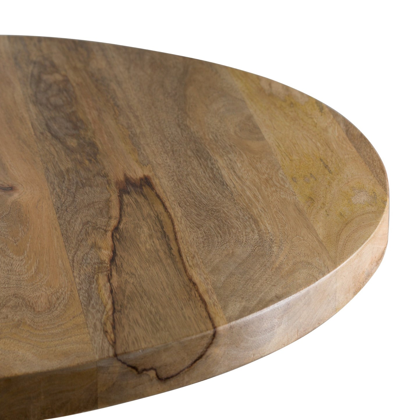 Hard Wood Round Bar Table Close Up