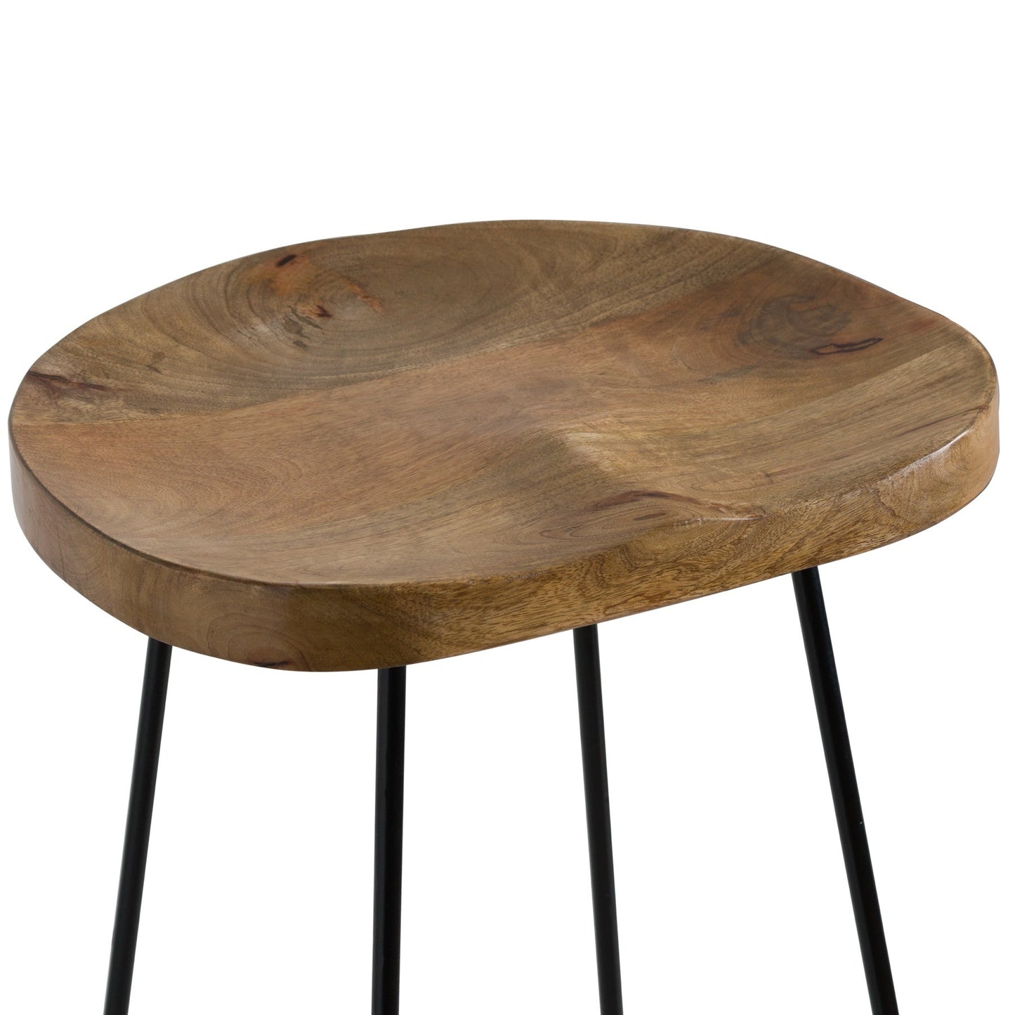 Hard Wood Sculpted Bar Stool