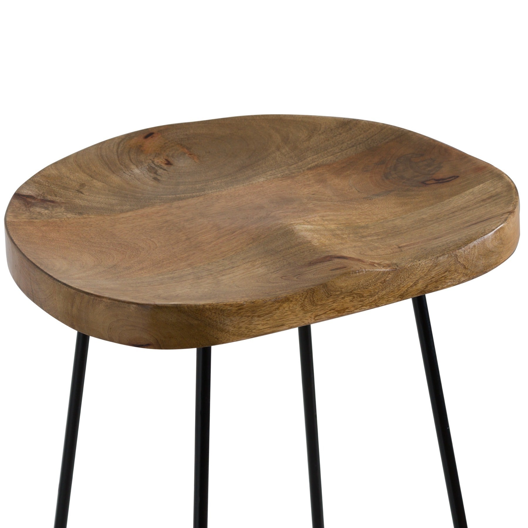 Hard Wood Sculpted Bar Stool