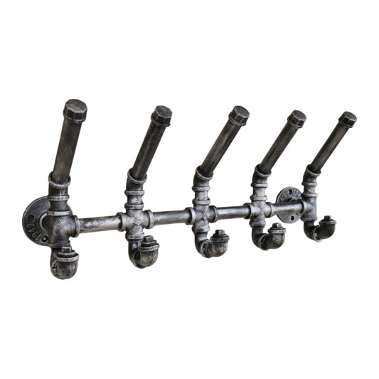 Crafted from genuine steel, this Industrial Pipe Coat Hook set injects a bold steampunk vibe into any space. With five sturdy hooks, they offer practical storage while transforming your walls with an edgy, industrial flair. Perfect for those who dare to redefine their home decor and want to say goodbye to boring coat organisation!